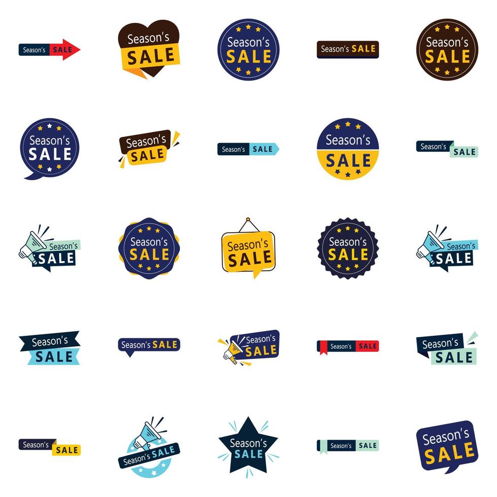 25 Sales-Boosting Season Sale Graphic Elements for email campaigns vector