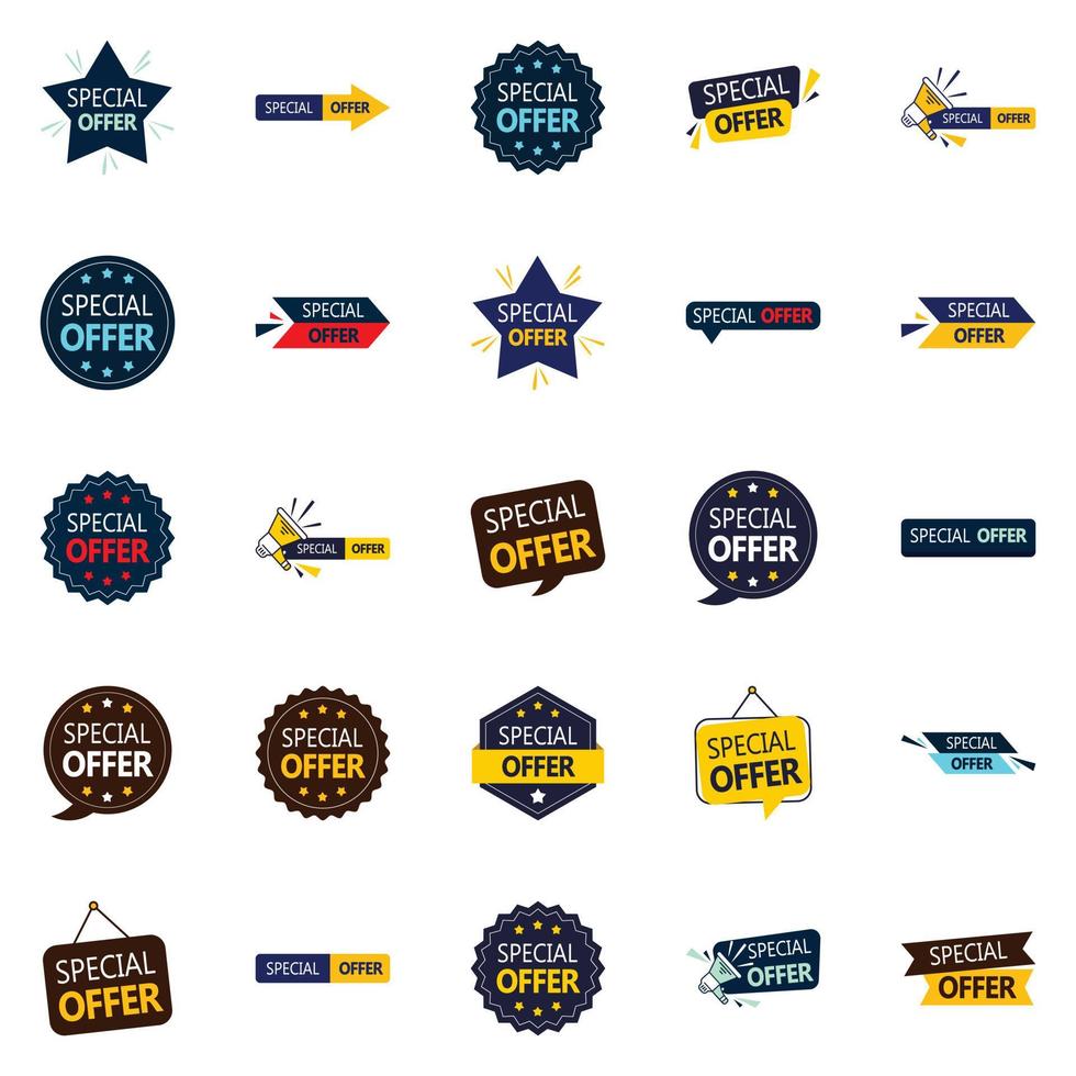 Take advantage of the special deal with the Special Offer Vector Bundle 25 Professional Designs Included
