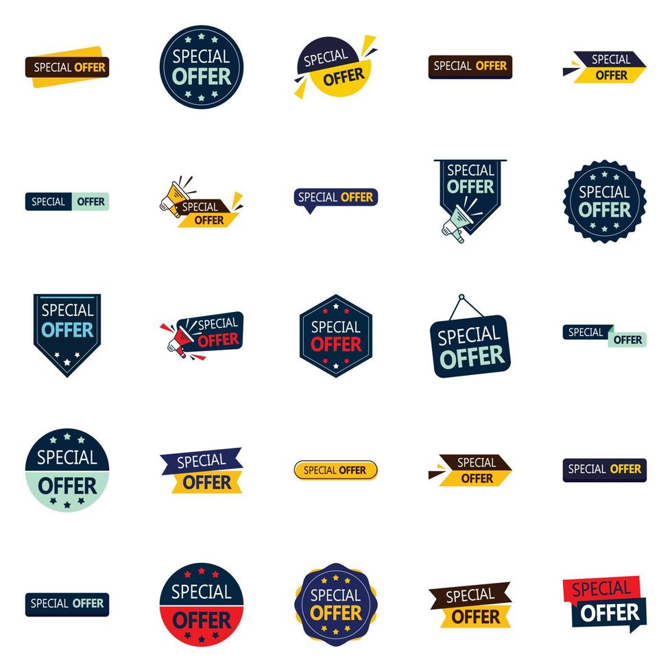 25 Stunning Vector Designs in the Special Offer Bundle  Perfect for Advertising Campaigns