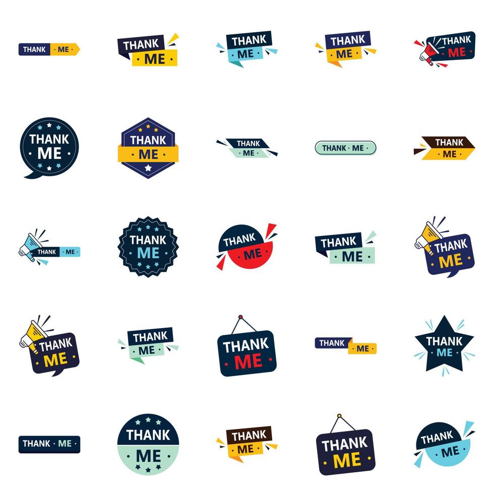 25 llamativos banners de agradecimiento para transmitir tu mensaje vector