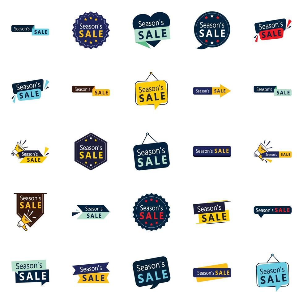 25 High-Performance Season Sale Graphic Elements for Blogs and Newsletters vector