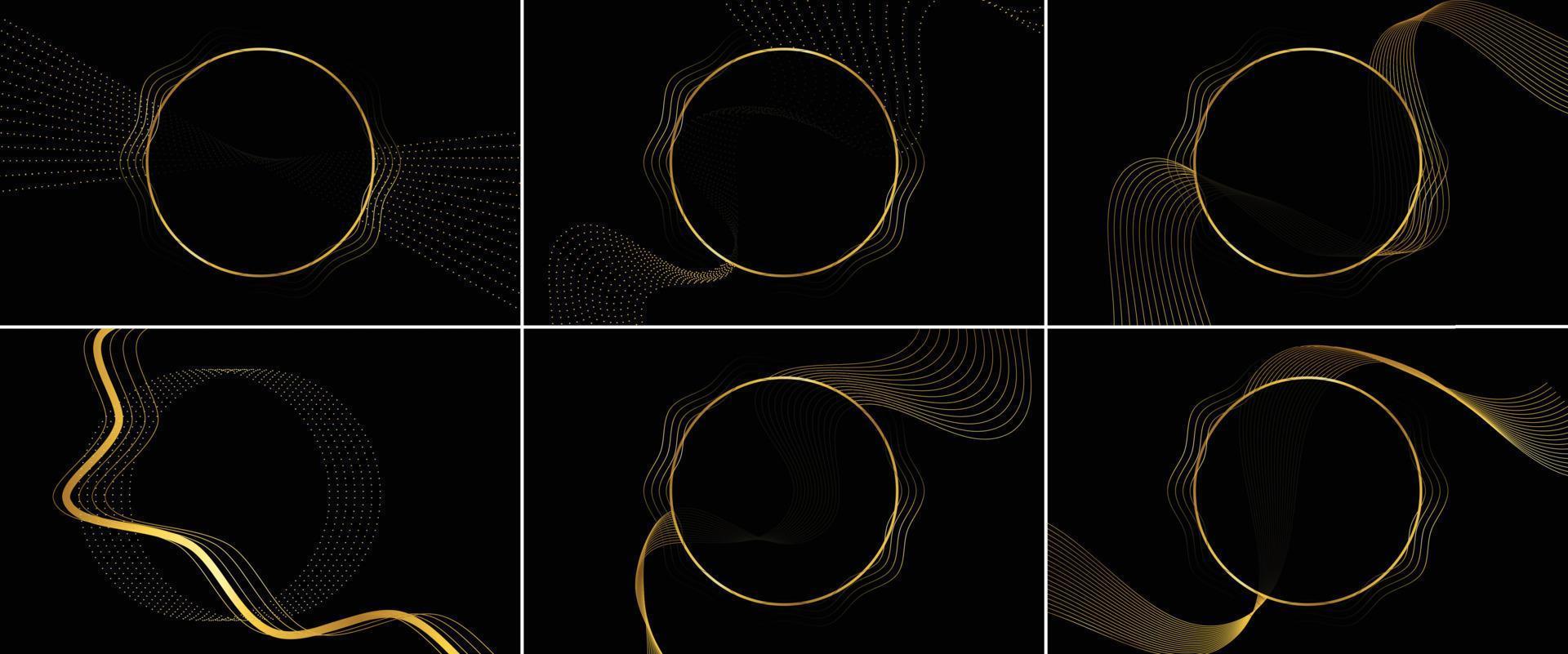 Golden lines luxury on white overlap brown and black shades color background in an elegant. realistic paper cut style 3D vector illustration representing a precious and beautiful feeling