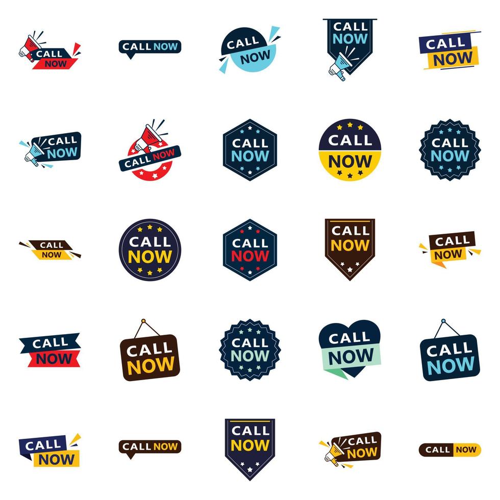 25 Innovative Typographic Banners for a contemporary calling promotion vector