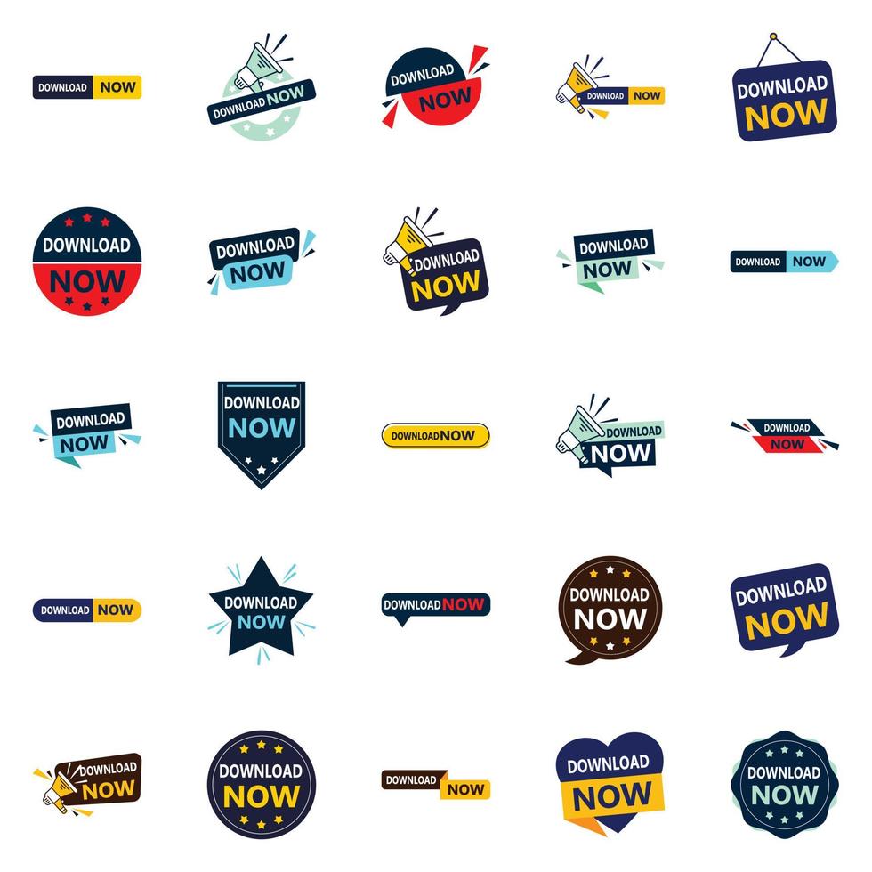 25 Dynamic Download Now Templates for Your Business vector