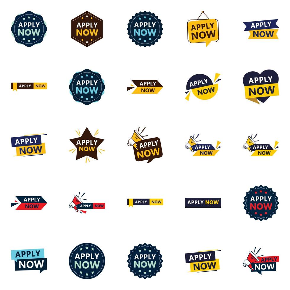 25 Eye-catching Apply Now Banners to Grab Attention vector