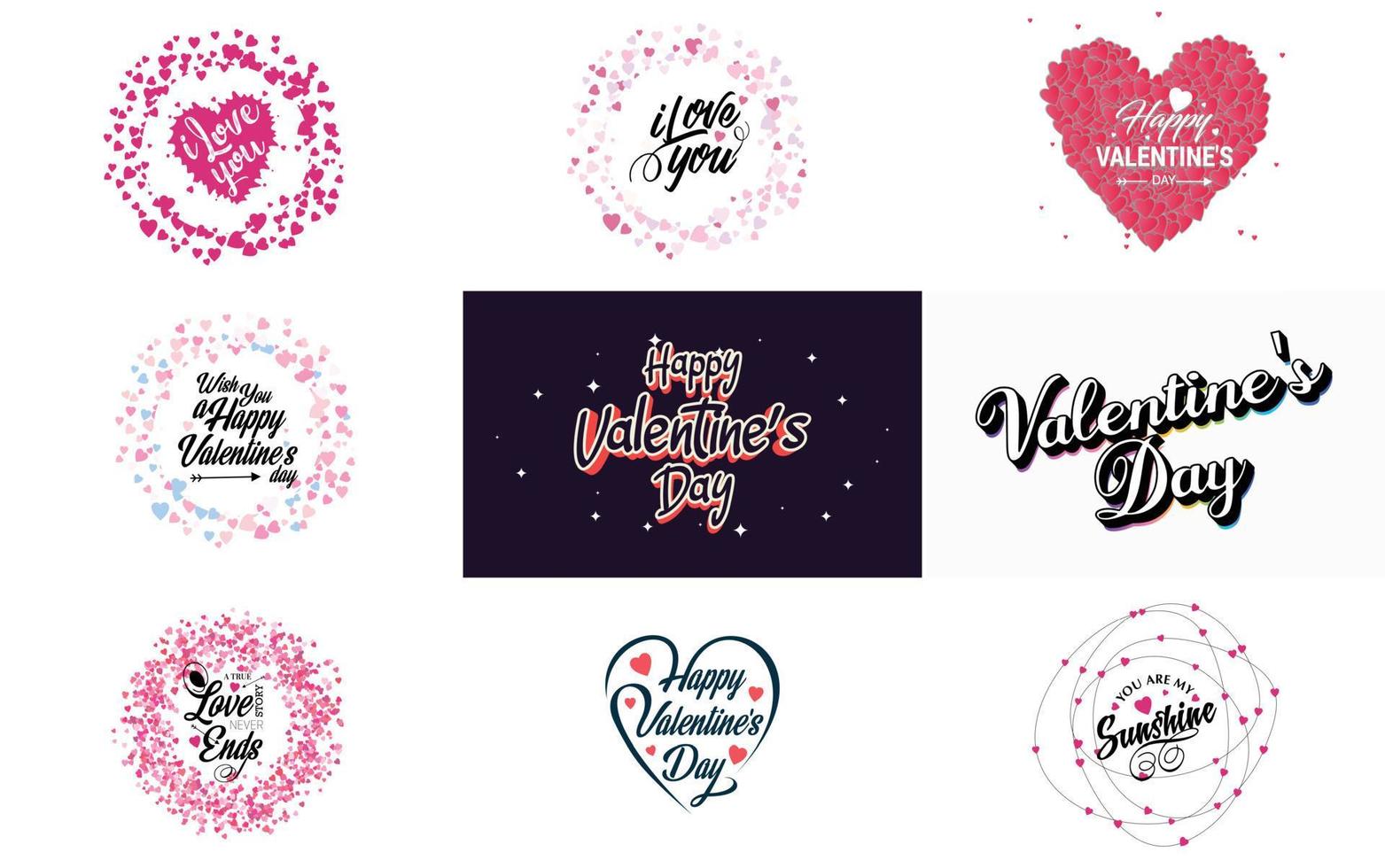 Be My Valentine lettering with a heart design. suitable for use in Valentine's Day cards and invitations vector