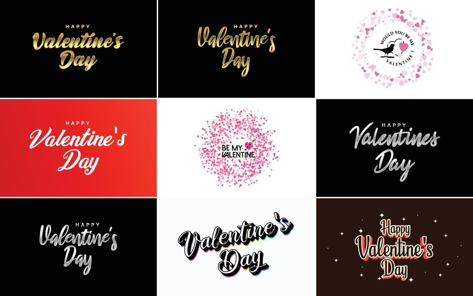 Love word hand-drawn lettering and calligraphy with a cute heart on a red. white. and pink background Valentine's Day template or background suitable for use in Love and Valentine's Day concepts vector