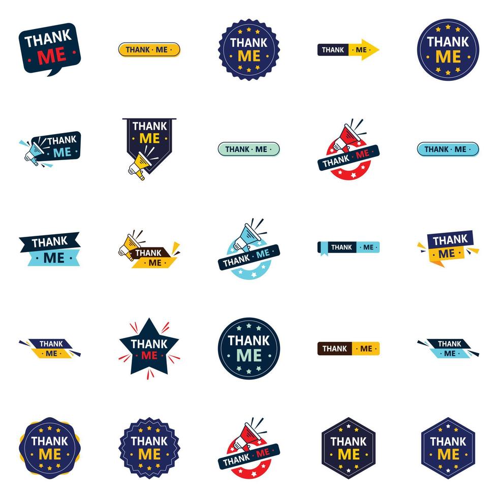 25 Eye catching Thank Me Banners to Get Your Message Across vector