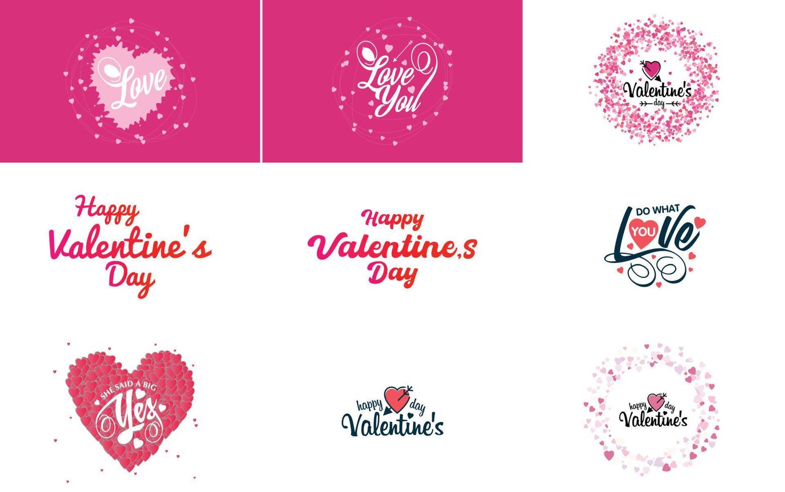 I Love You hand-drawn lettering with a heart design. suitable for use in Valentine's Day designs or as a romantic greeting vector