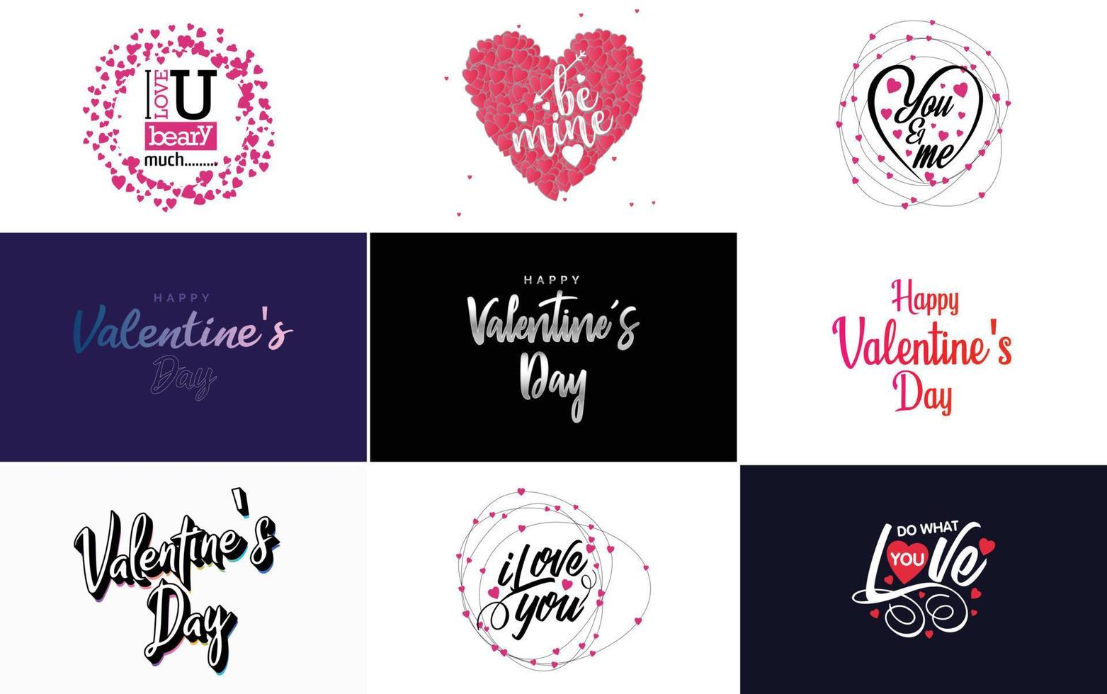 Be My Valentine Valentine's holiday lettering for greeting card vector