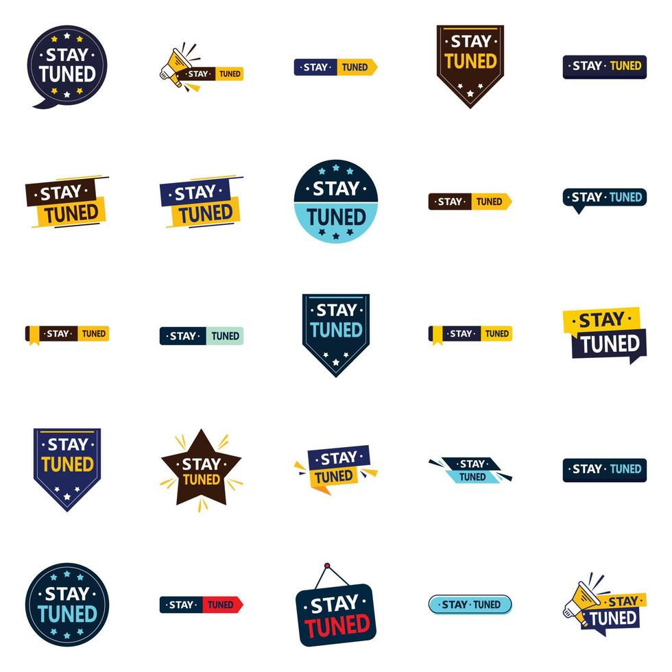 Fresh vector elements for a modern look in your advertising  25 pack  Stay Tuned