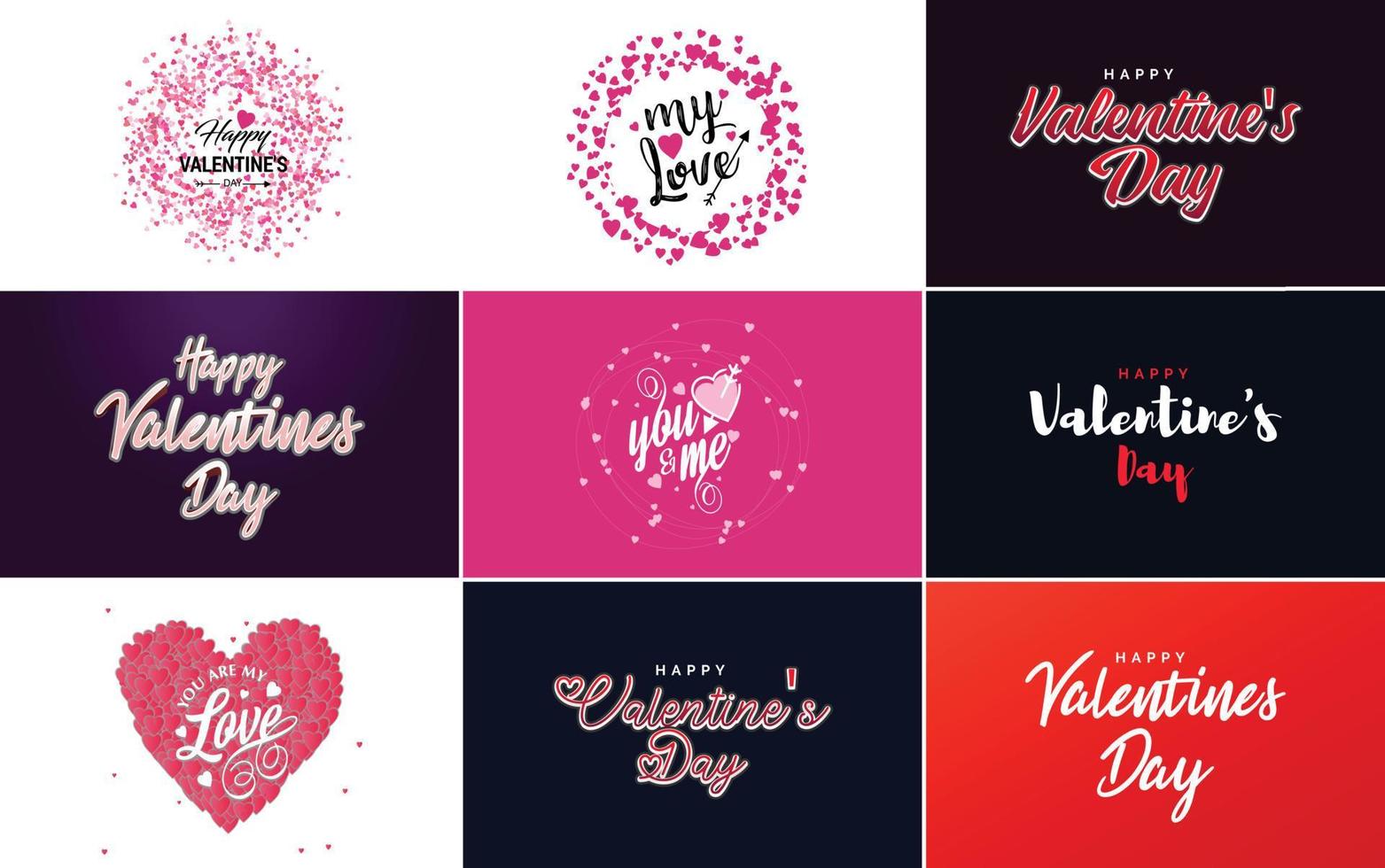 Be My Valentine lettering with a heart design. suitable for use in Valentine's Day cards and invitations vector