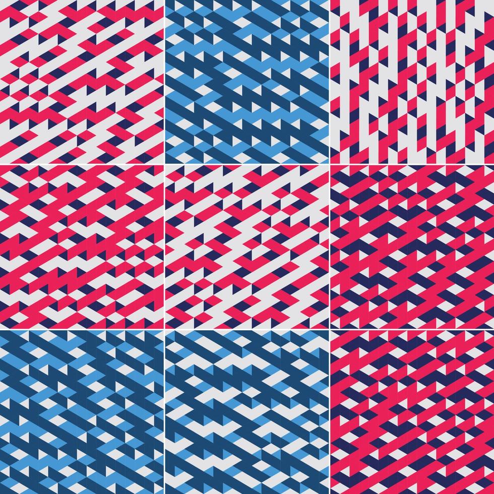 Colorful abstract geometric pattern design in isometric style vector illustration