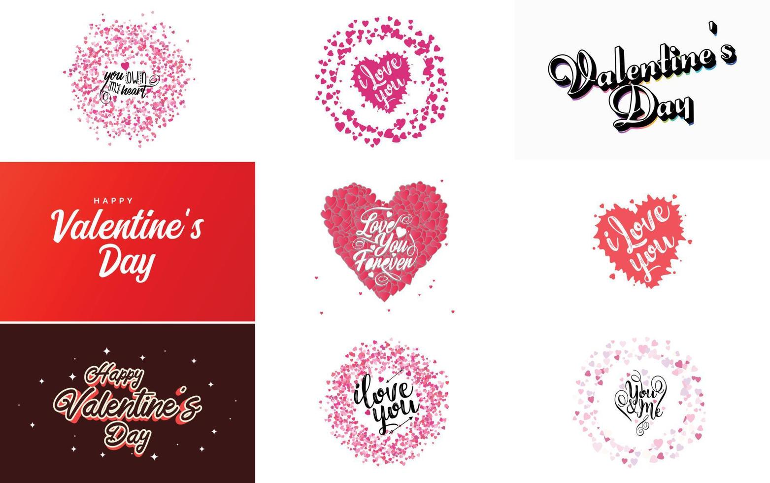 Love hand-drawn lettering with a heart design. suitable for use as a Valentine's Day greeting or in romantic designs vector