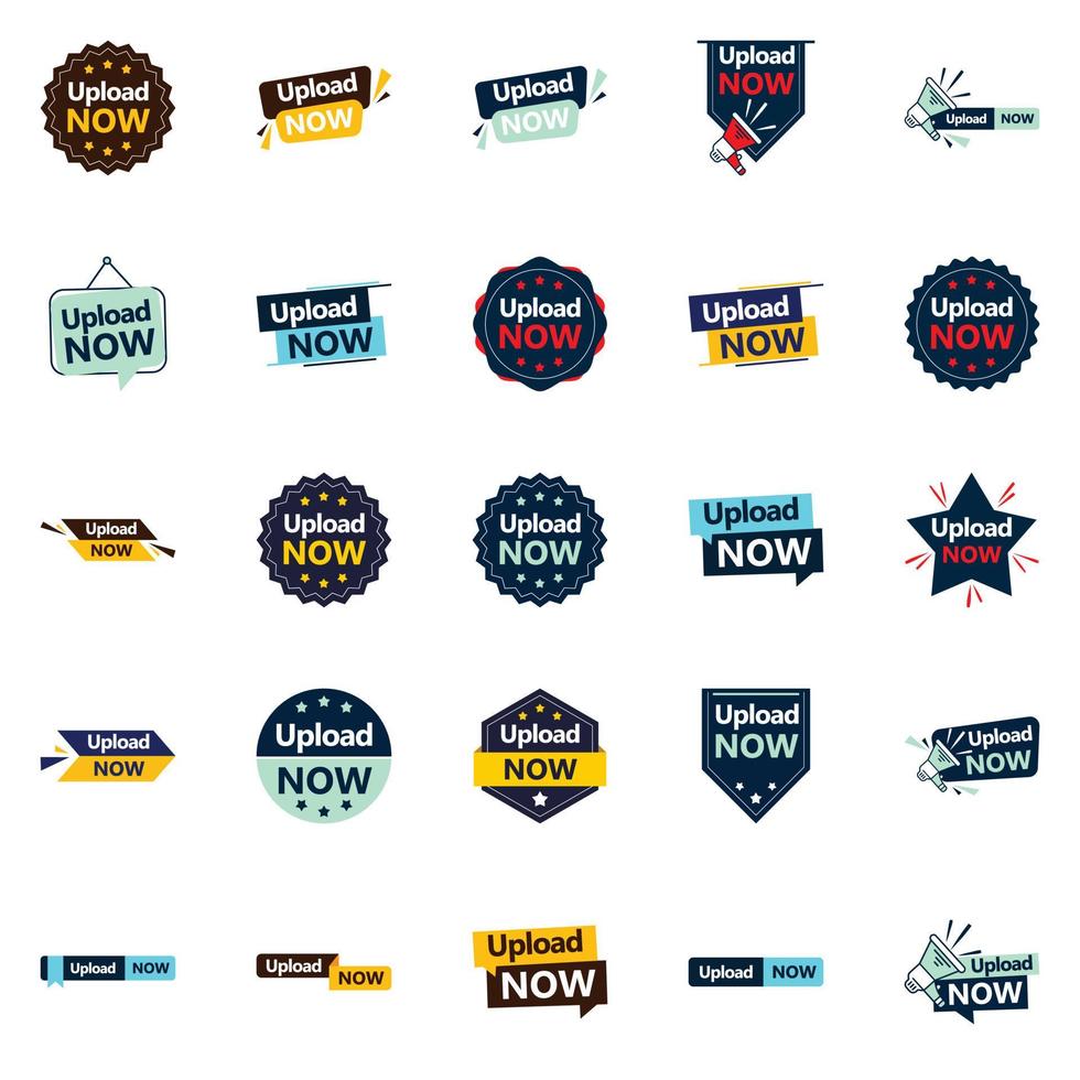 The Upload Now Vector Pack 25 Elegant Designs for Graphic and Product Designers