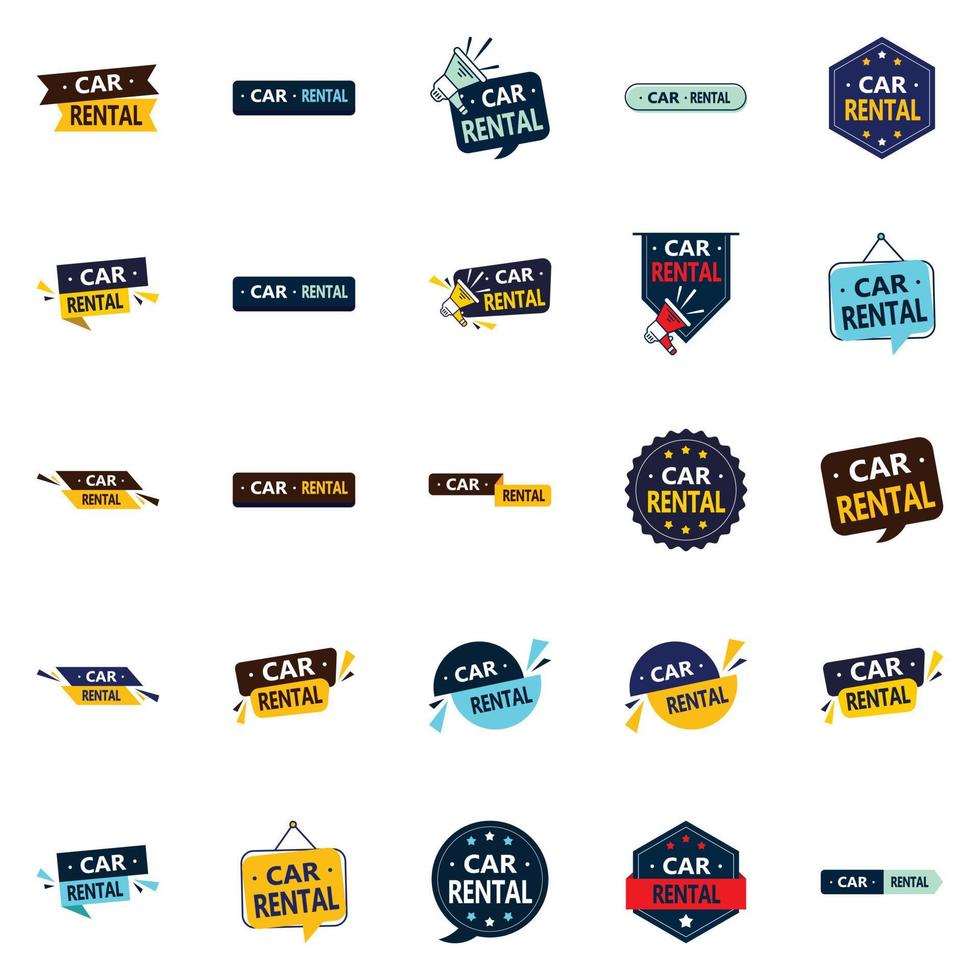 25 Modern vector elements for a fresh approach to your car rental marketing