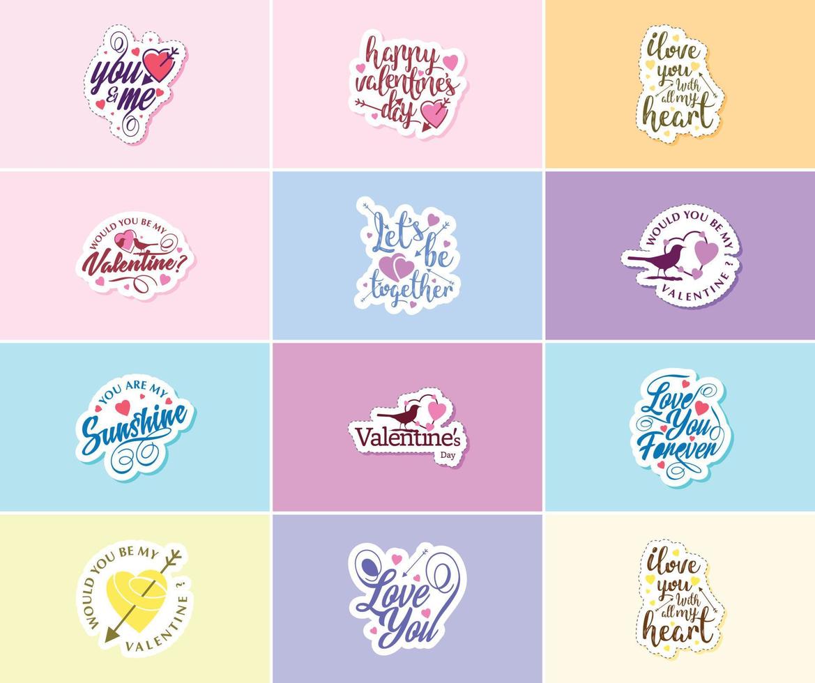 A Time for Sweet Words and Beautiful Image Stickers vector