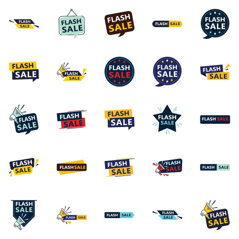 25 Editable Vector Designs in the Flash Sale Bundle Perfect for Personalized Branding and Advertising Campaigns