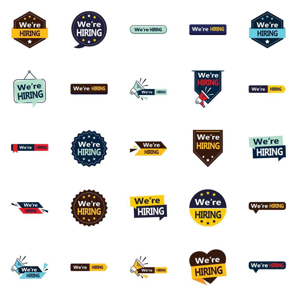 25 We're Hiring Vector Designs to elevate your recruitment campaigns