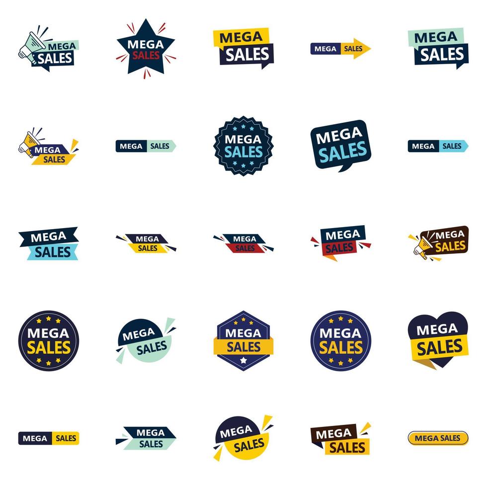 Mega Sale 25 High Quality Vector Designs to Boost Your Sales