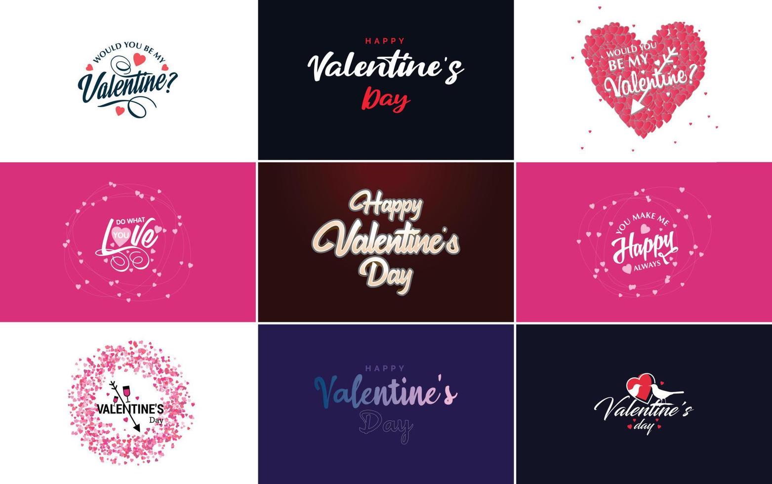 Love word art design with heart shapes and gradient background vector