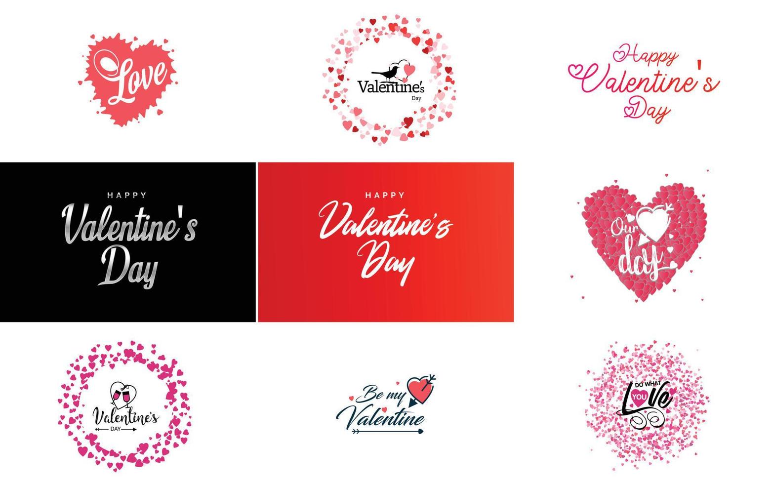 Be My Valentine lettering with a heart design. suitable for use in Valentine's Day cards and invitations vector