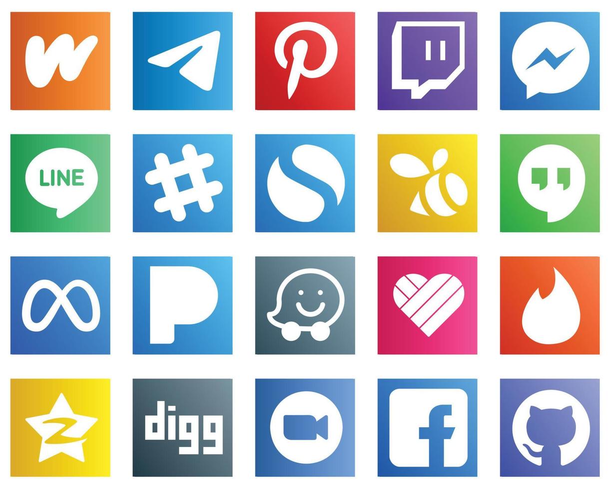 20 Unique Social Media Icons such as pandora. meta. facebook. google hangouts and simple icons. Versatile and premium vector