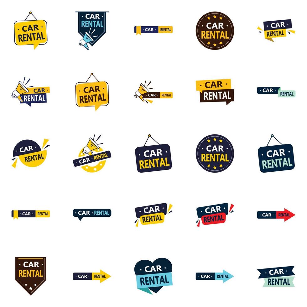 Car Rental 25 Professional vector designs for your rental campaigns 18712497 Vector Art at Vecteezy