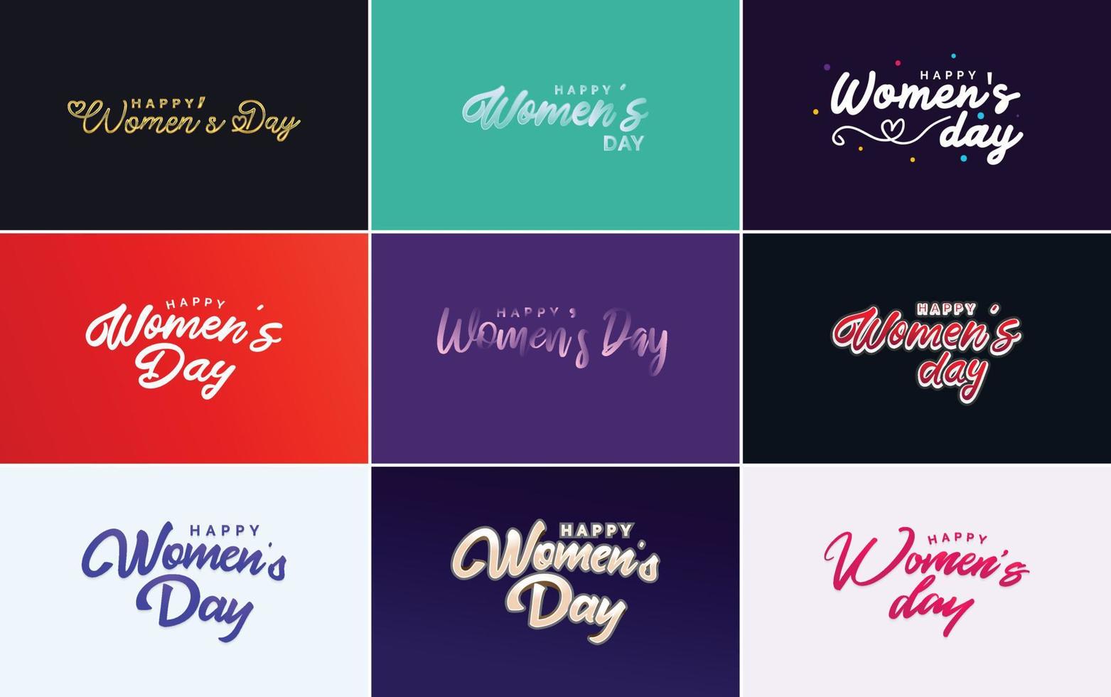 Happy Women's Day design with a realistic illustration of a bouquet of flowers and a banner reading March 8. featuring a gradient color scheme vector
