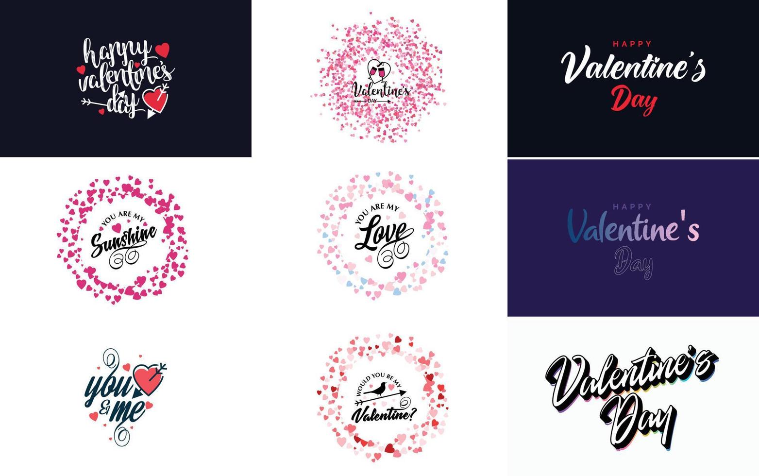 Love word art design with a heart-shaped gradient background vector