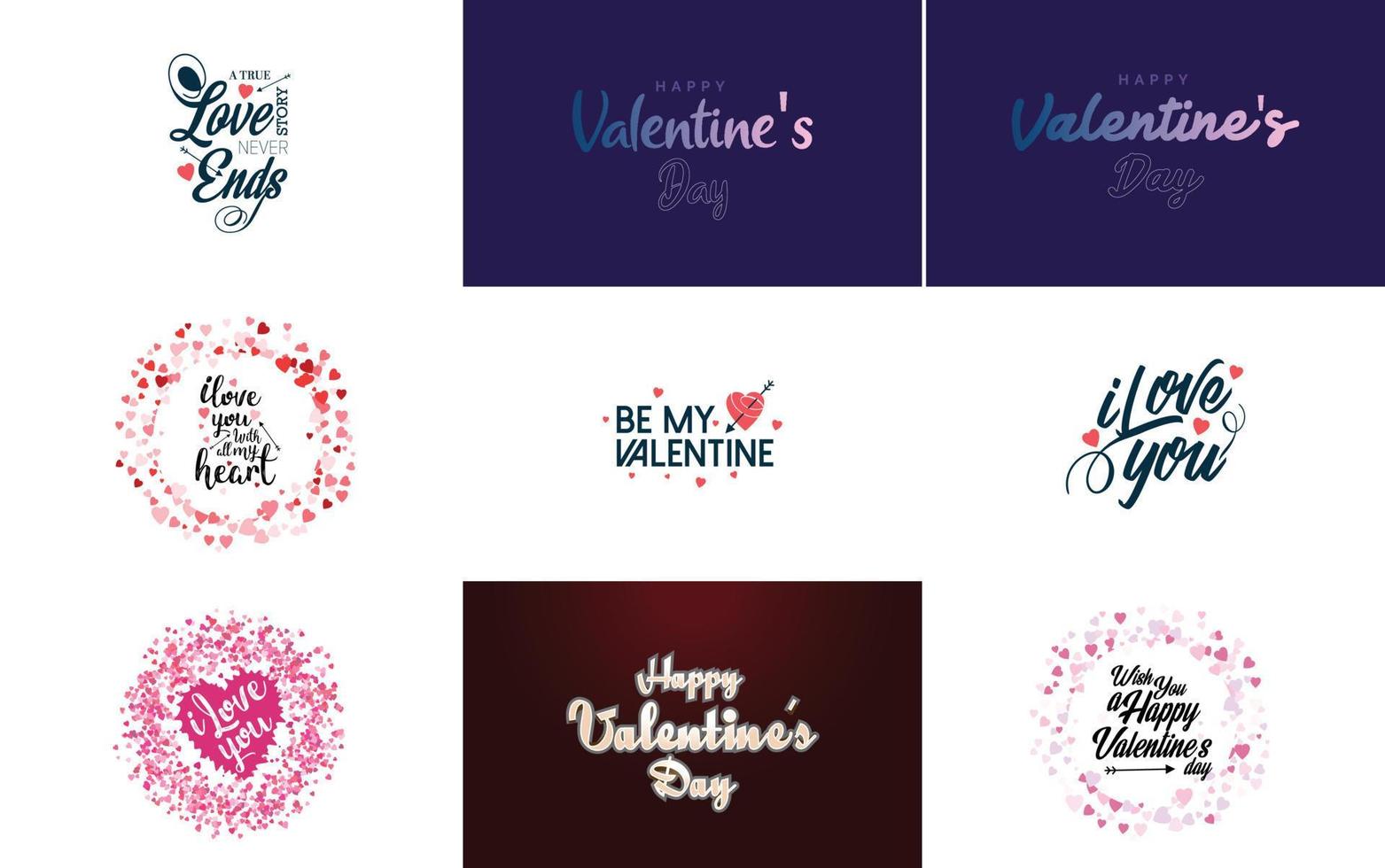 Love word art design with a heart-shaped background and a bokeh effect vector