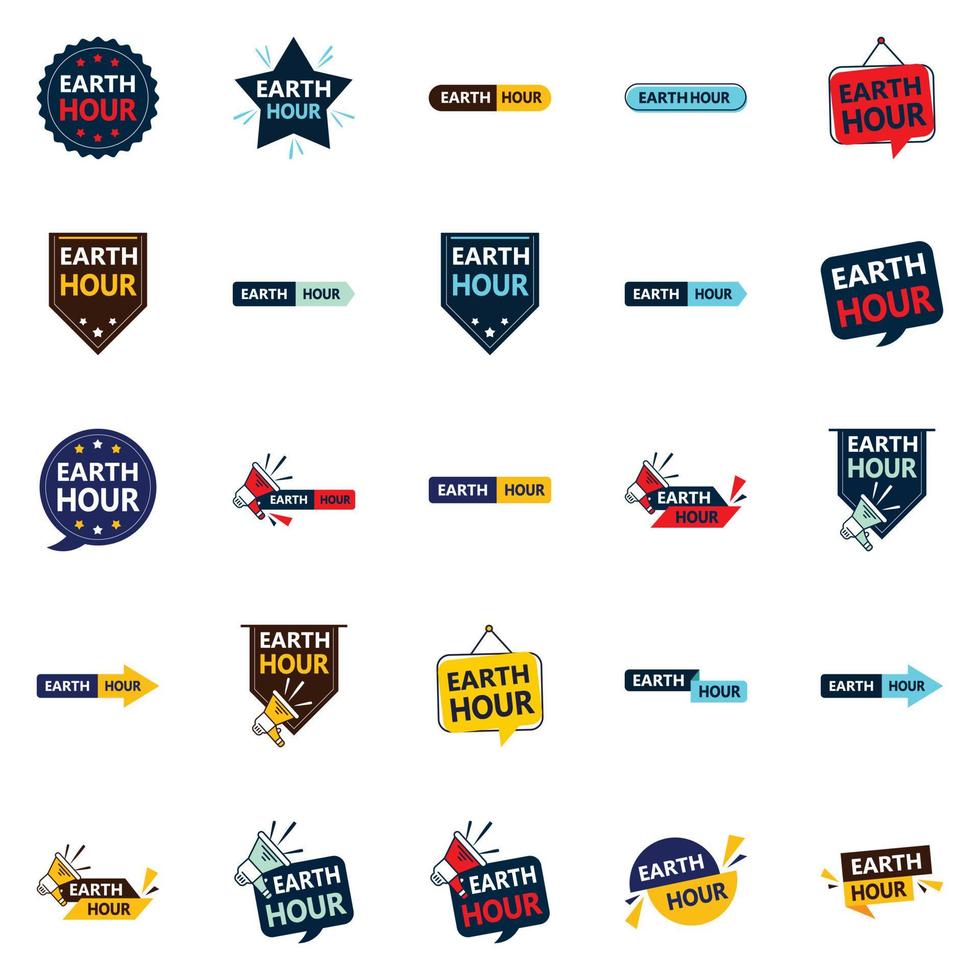 The Earth Hour Vector Pack 25 Impactful Designs for Environmental Activists