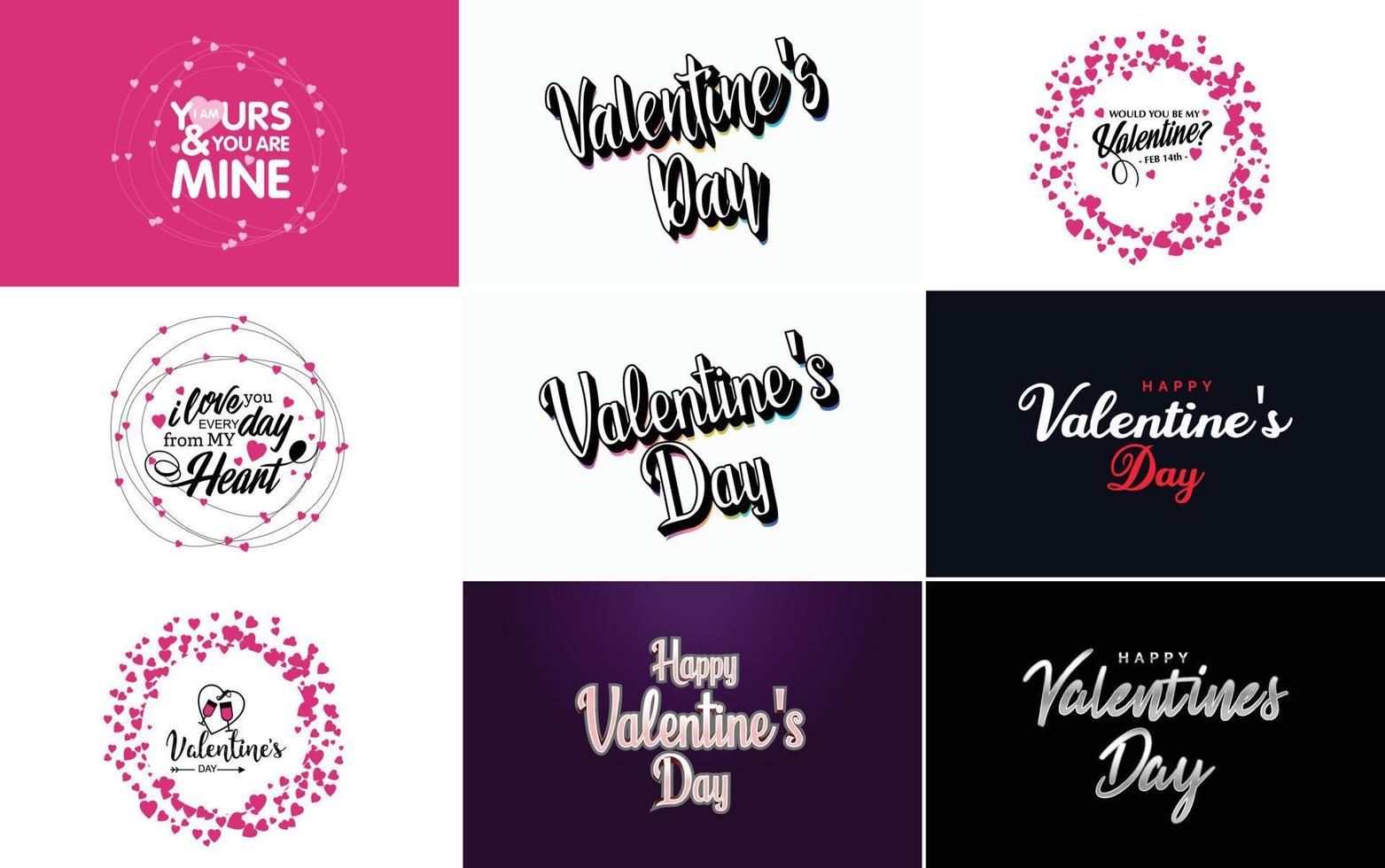 Be My Valentine lettering with a heart design. suitable for use in Valentine's Day cards and invitations vector