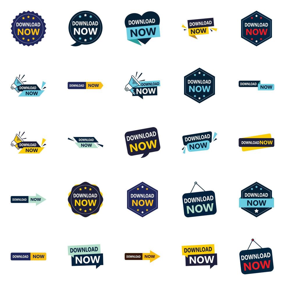 Download now pack 25 different design variations vector