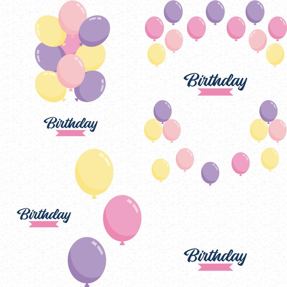 Happy Birthday balloon set vector