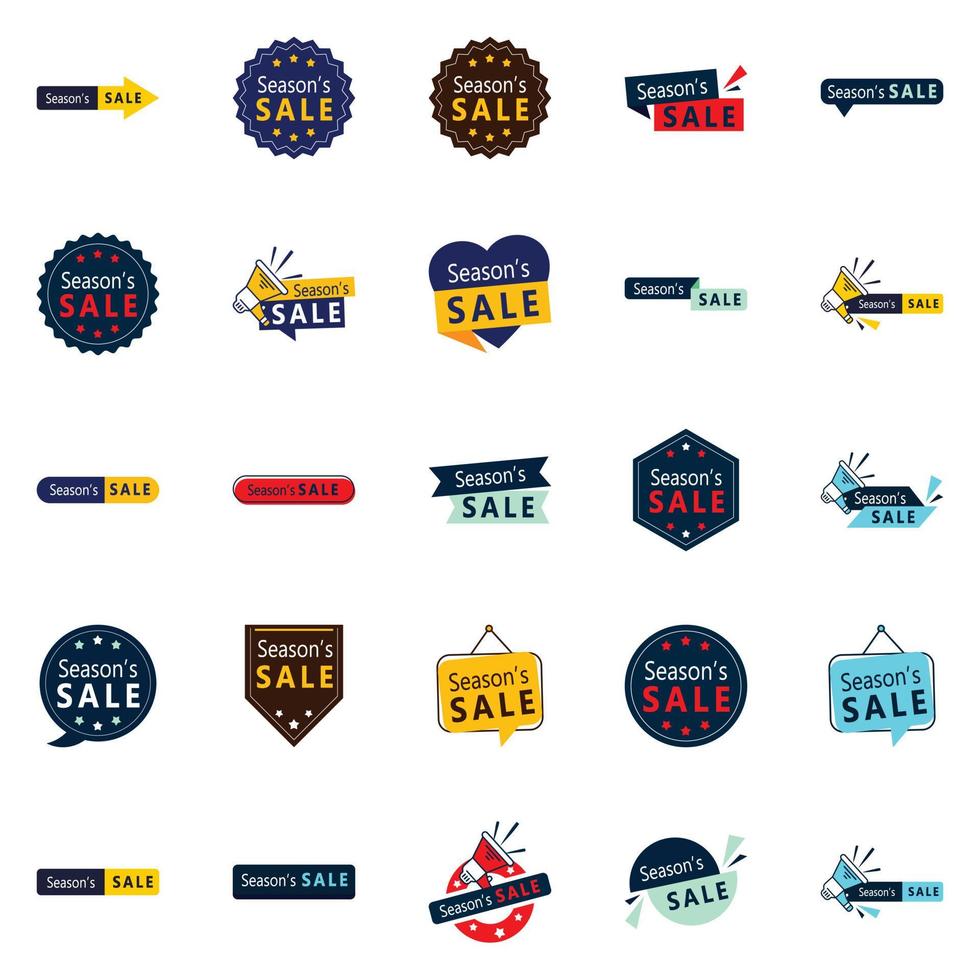 25 Sales-Boosting Season Sale Graphic Elements for email campaigns vector