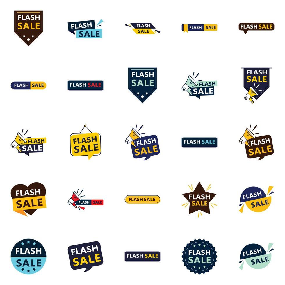 25 Professional Vector Designs in the Flash Sale Bundle Perfect for Advertising and Sales