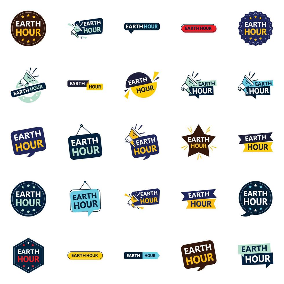 The Earth Hour Vector Pack 25 Impactful Designs for Eco Friendly Marketing