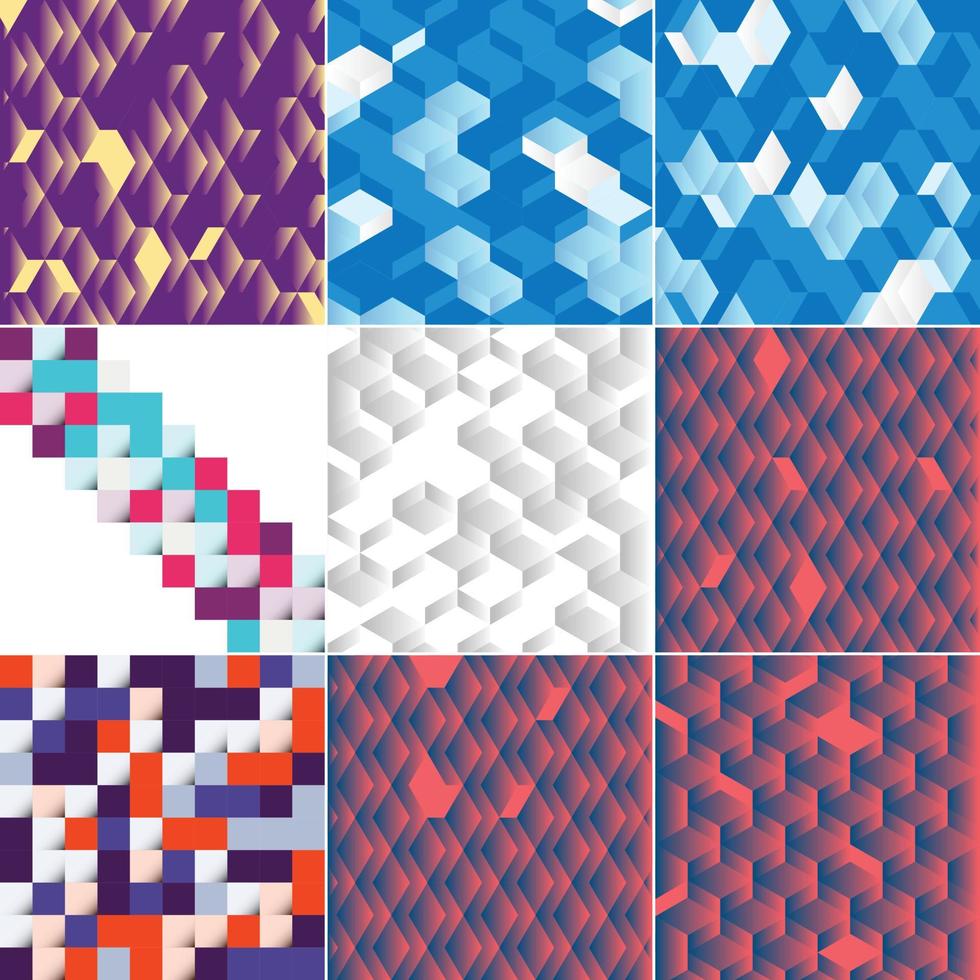 Square blue geometrical abstract background vector