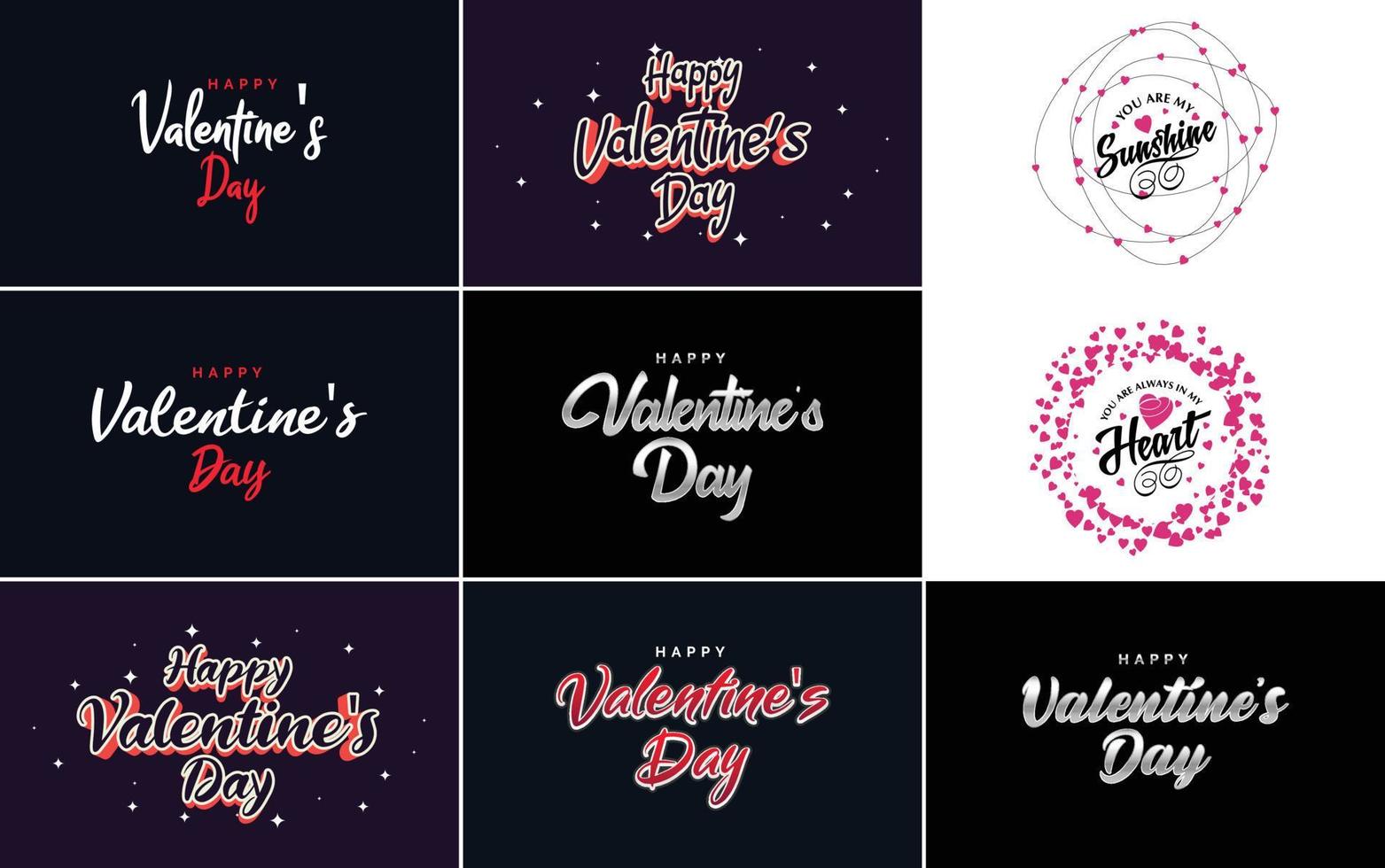 Valentine's lettering with a heart design. suitable for use in Valentine's Day cards and invitations vector