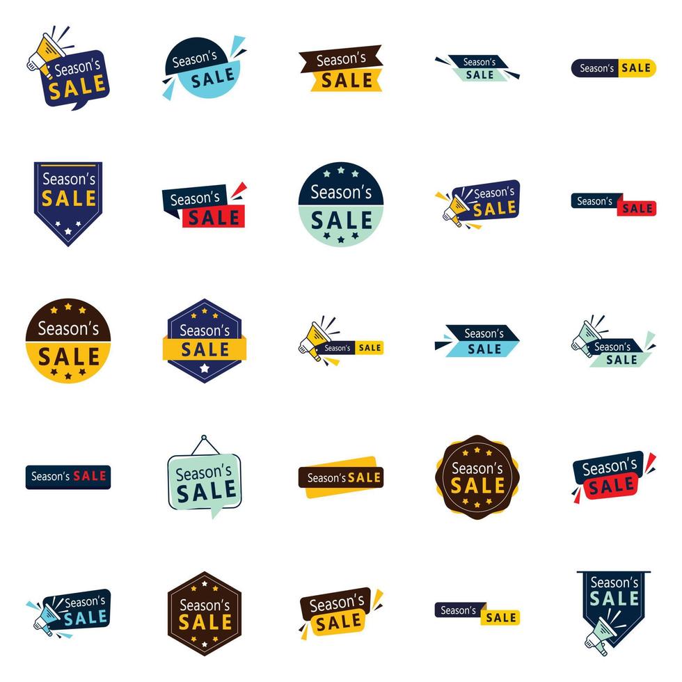 25 Impactful Season Sale Graphic Elements for Blogs and Newsletters vector