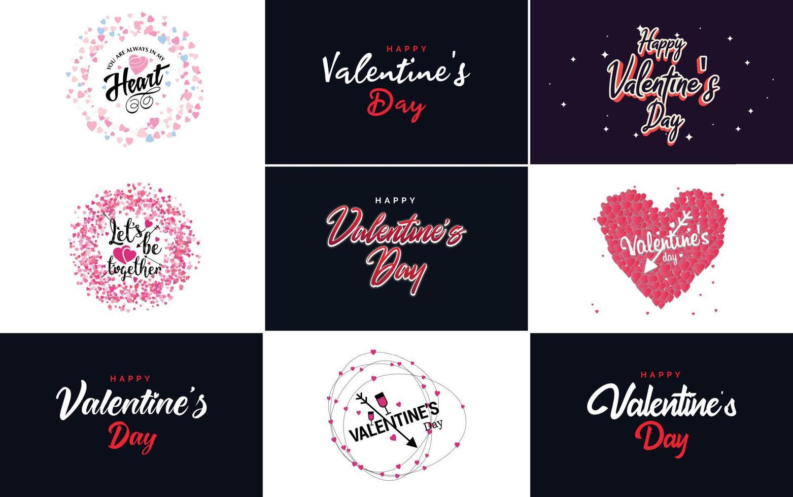 Love word art designs with a heart-shaped background vector