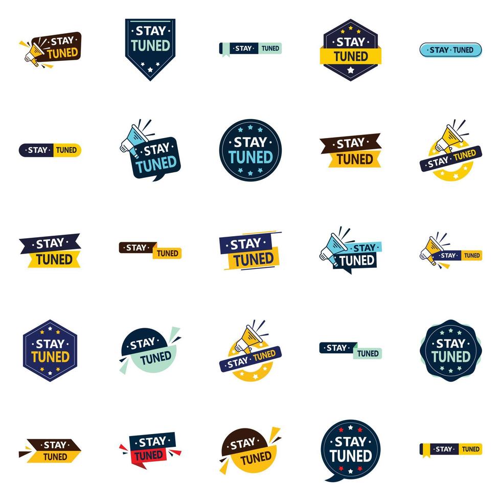 Stay Tuned 25 High quality Vector Designs for a premium and high end brand image