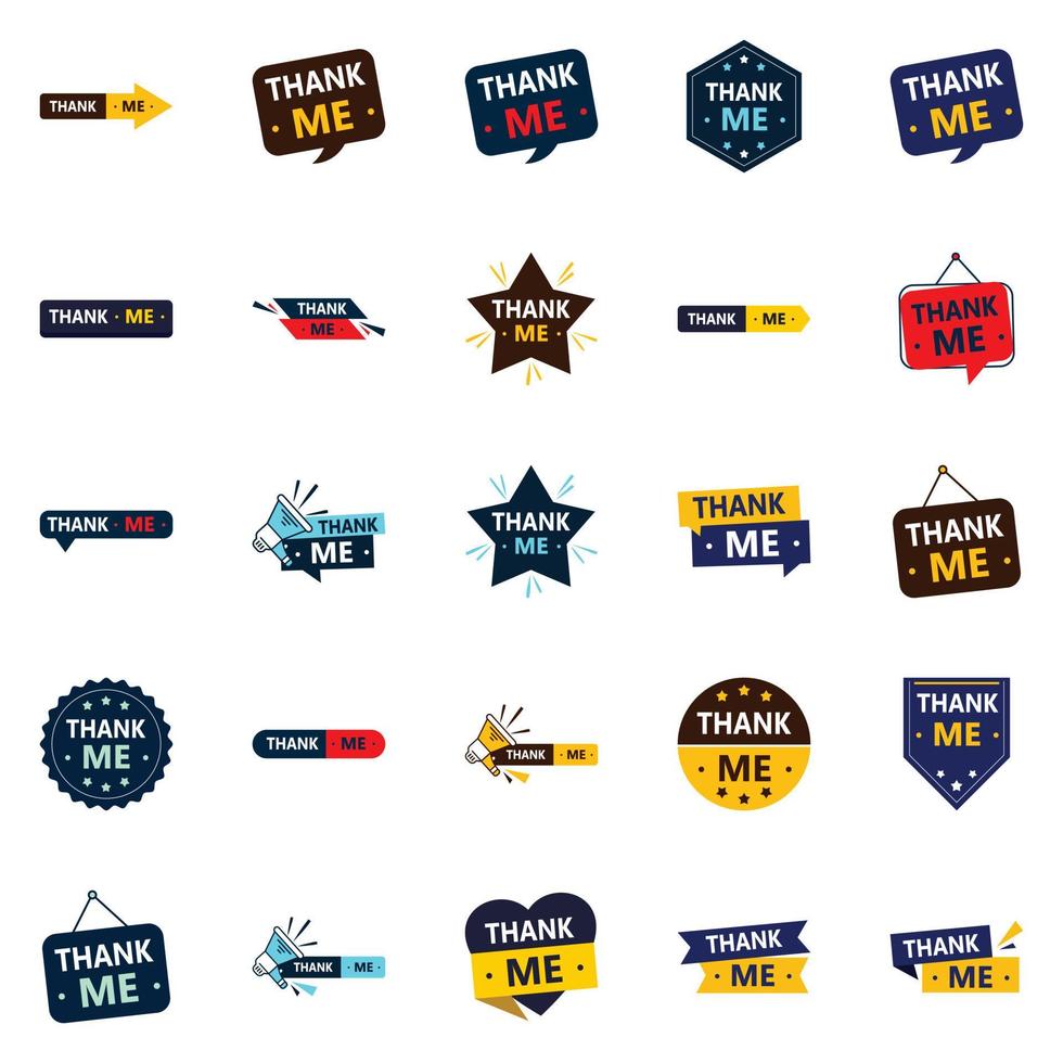 25 Eye catching Thank Me Banners to Show Your Appreciation vector