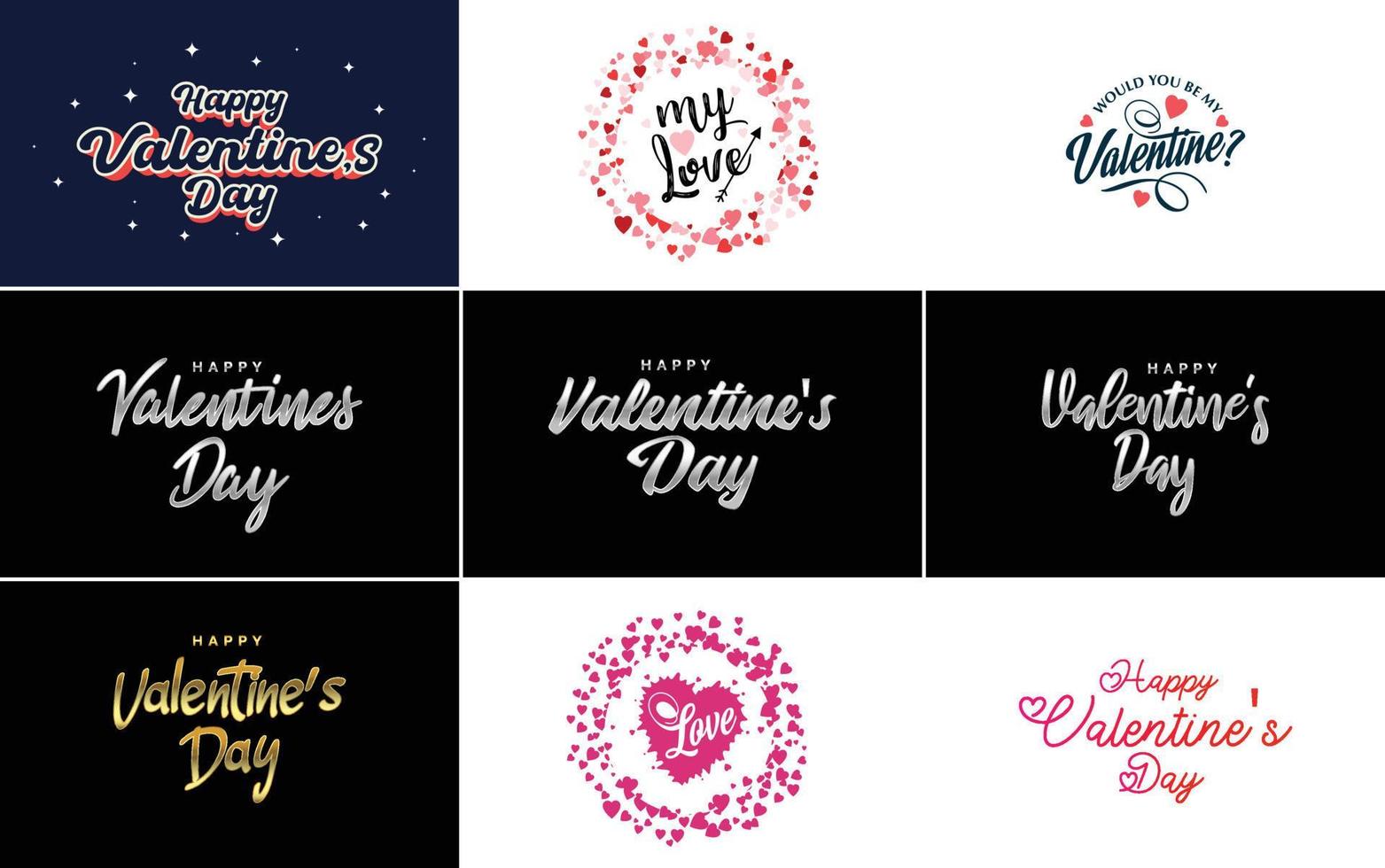 Love and Valentine's hand-drawn lettering with a heart design. Suitable