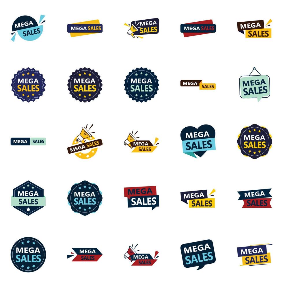 25 Eye catching Vector Designs in the Mega Sale Bundle   Perfect for Marketing