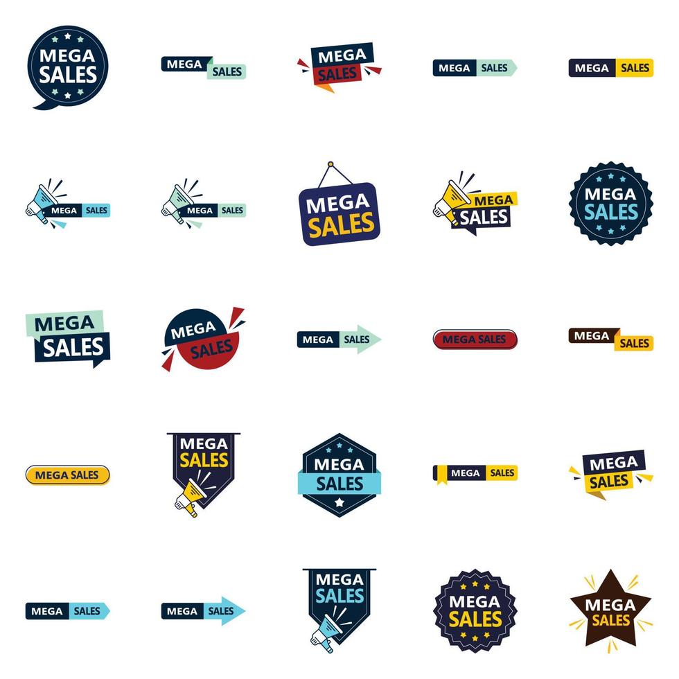 Make Your Next Promotion Stand Out with the Mega Sale Vector Bundle 25 Eye catching Designs Included