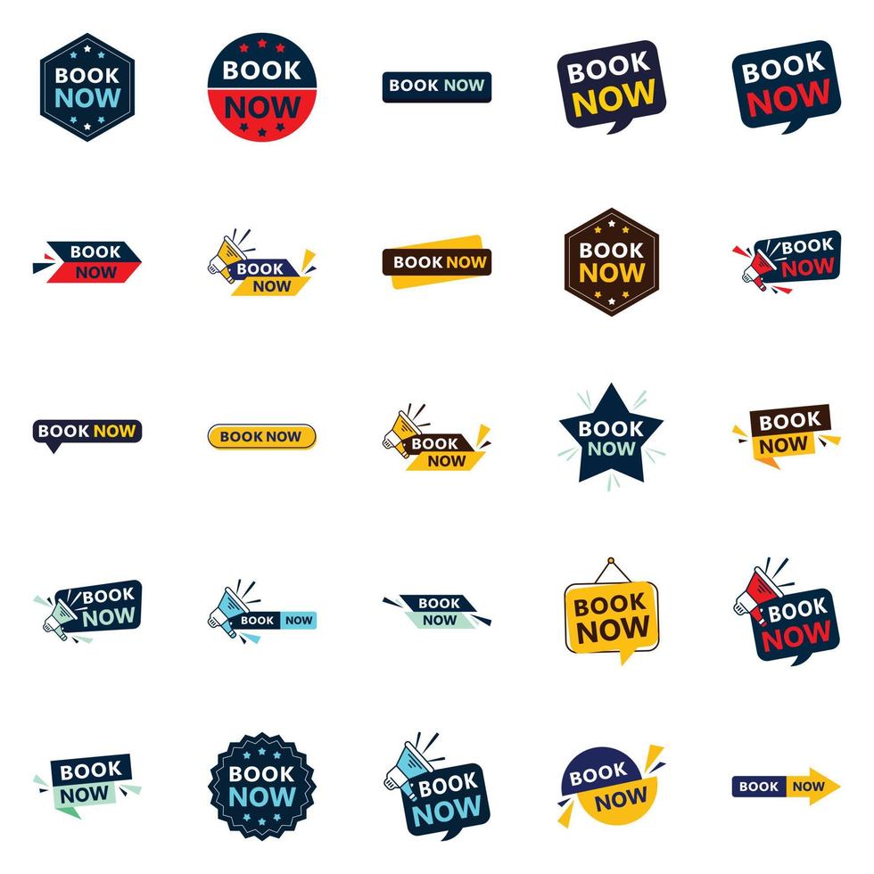 25 Eye-catching Book Now Banners to Grab Attention vector