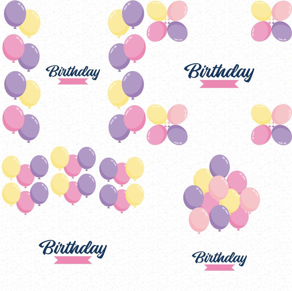 Birthday announcement set for poster, flyer and greeting card vector