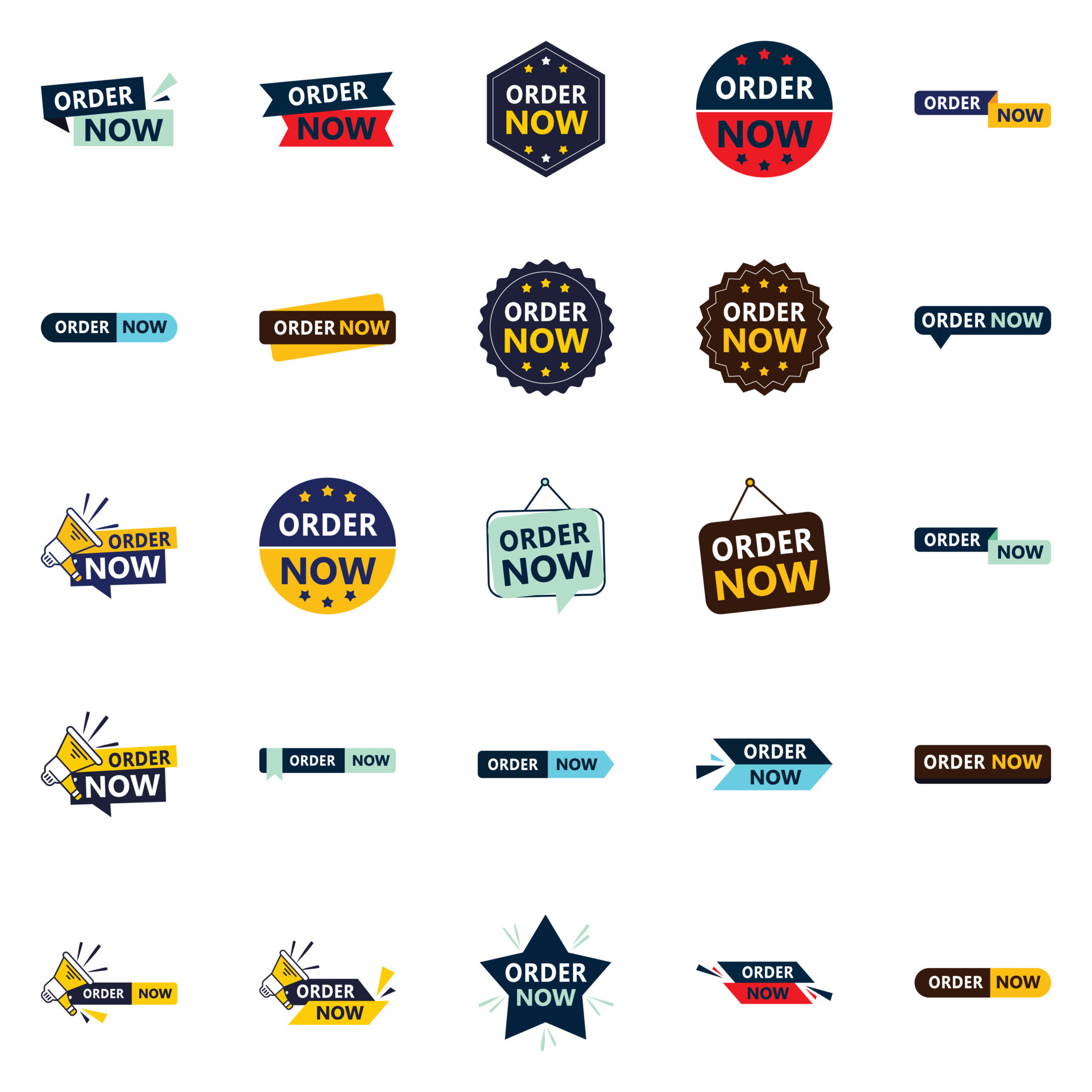 Make A Big Impact With Our Pack Of 25 Order Now Banners 18713432 Vector make-a-big-impact-with-our-pack-of-25-order-now-banners-18713432-vector